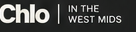 Chlo wordmark and IN THE WEST MIDS footer logo lockup.